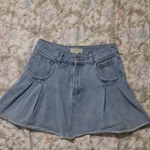 Chelsea & Violet Light Blue Denim Skater Skirt